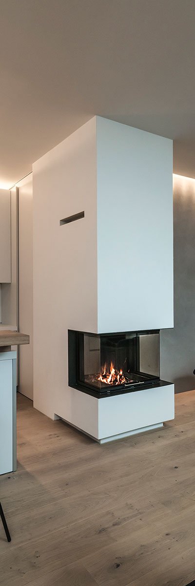 Gaskamin in Küche/Wohnzimmer