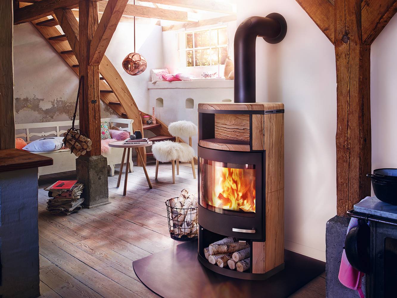 Modell ator Sandsteinausführung „Tobacco“, 7 KW